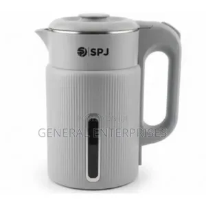 SPJ 1.8-Liter Premium Stainless Steel Electric Kettle in Grey.