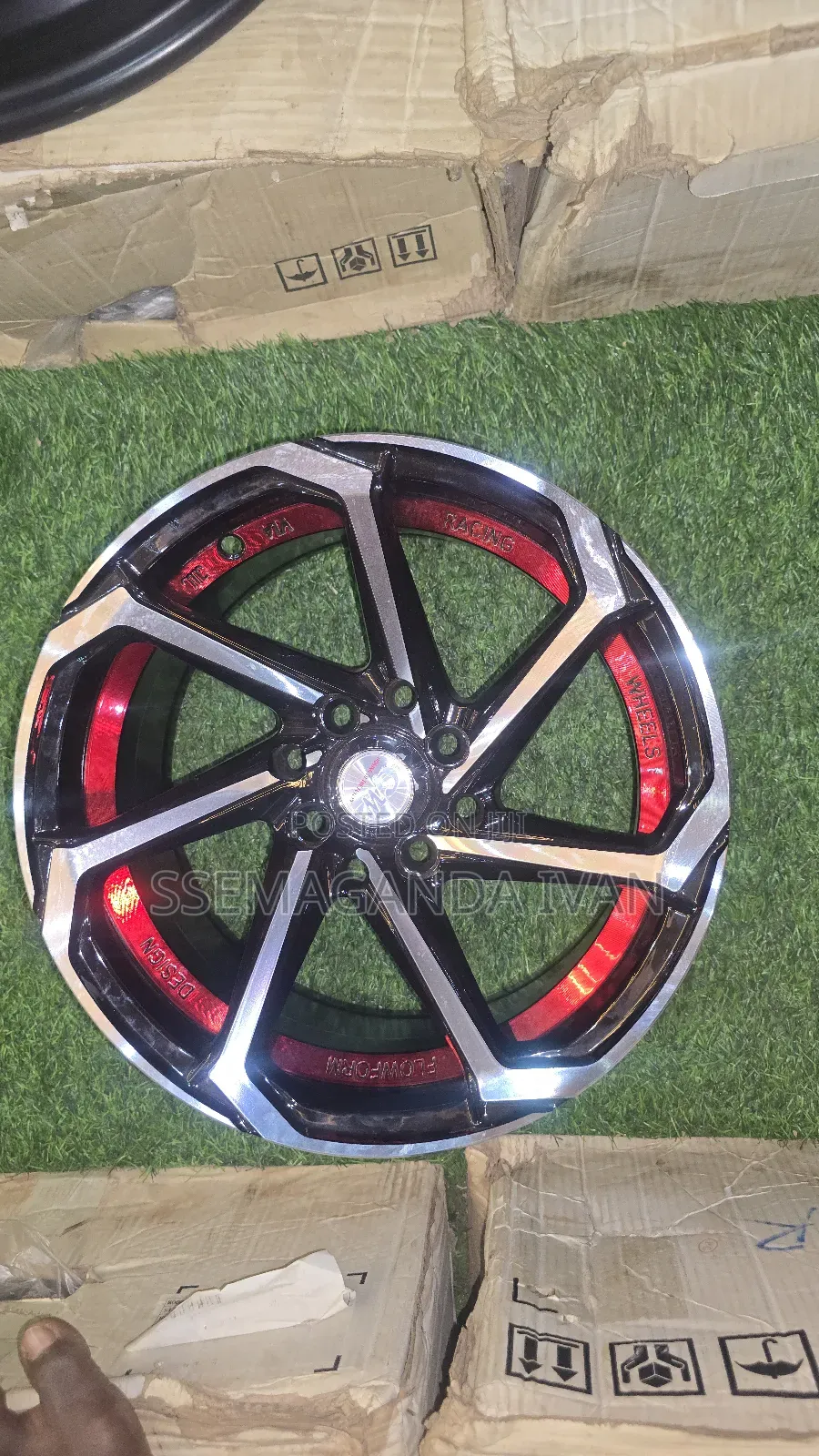 Offset Red Silver Rim 14 Four Holes for Fielder,Raum,Probox,Vitz,Ist