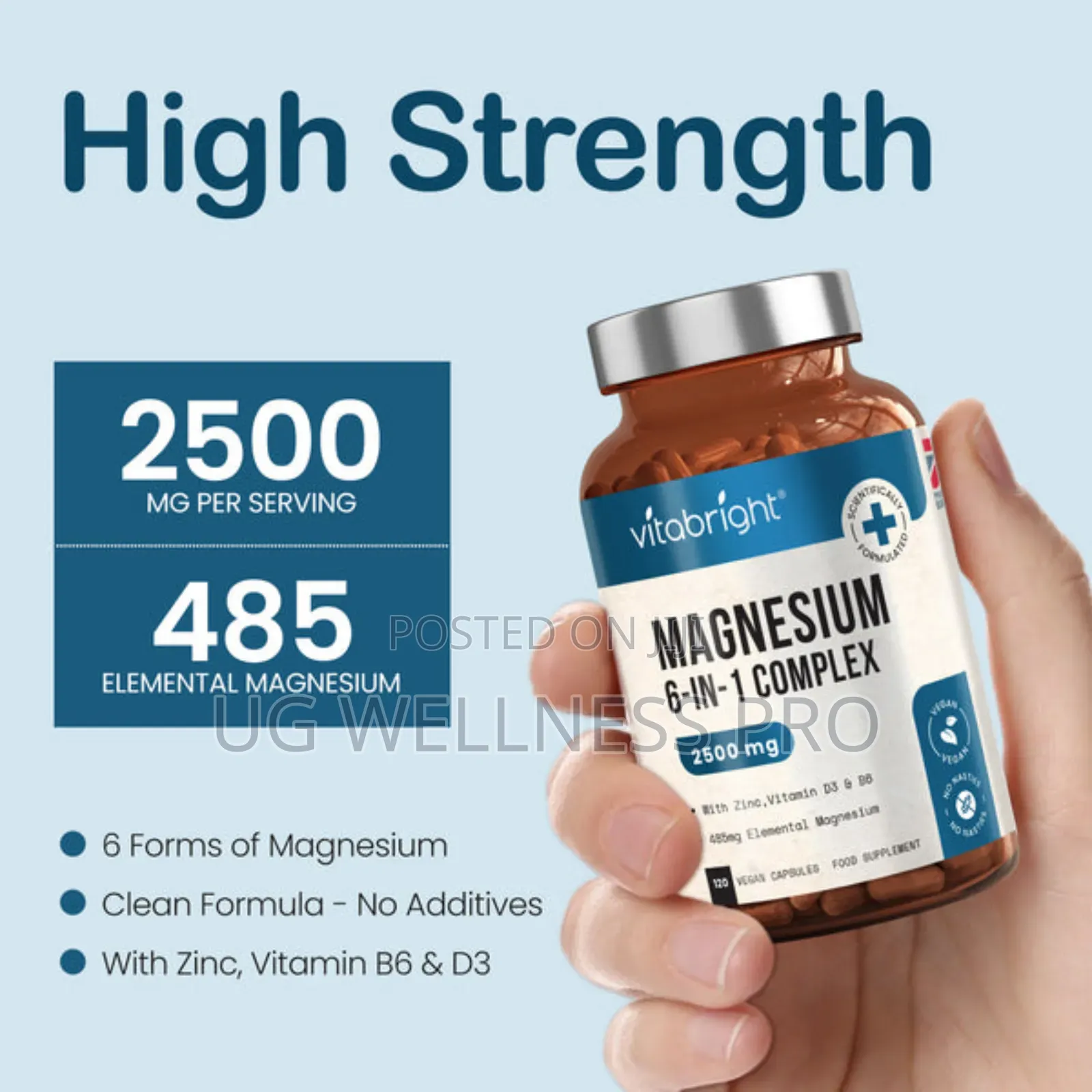 New Leaf Magnesium Complex 6-in-1 Supplement With Zinc 120 Caps 40 Day
