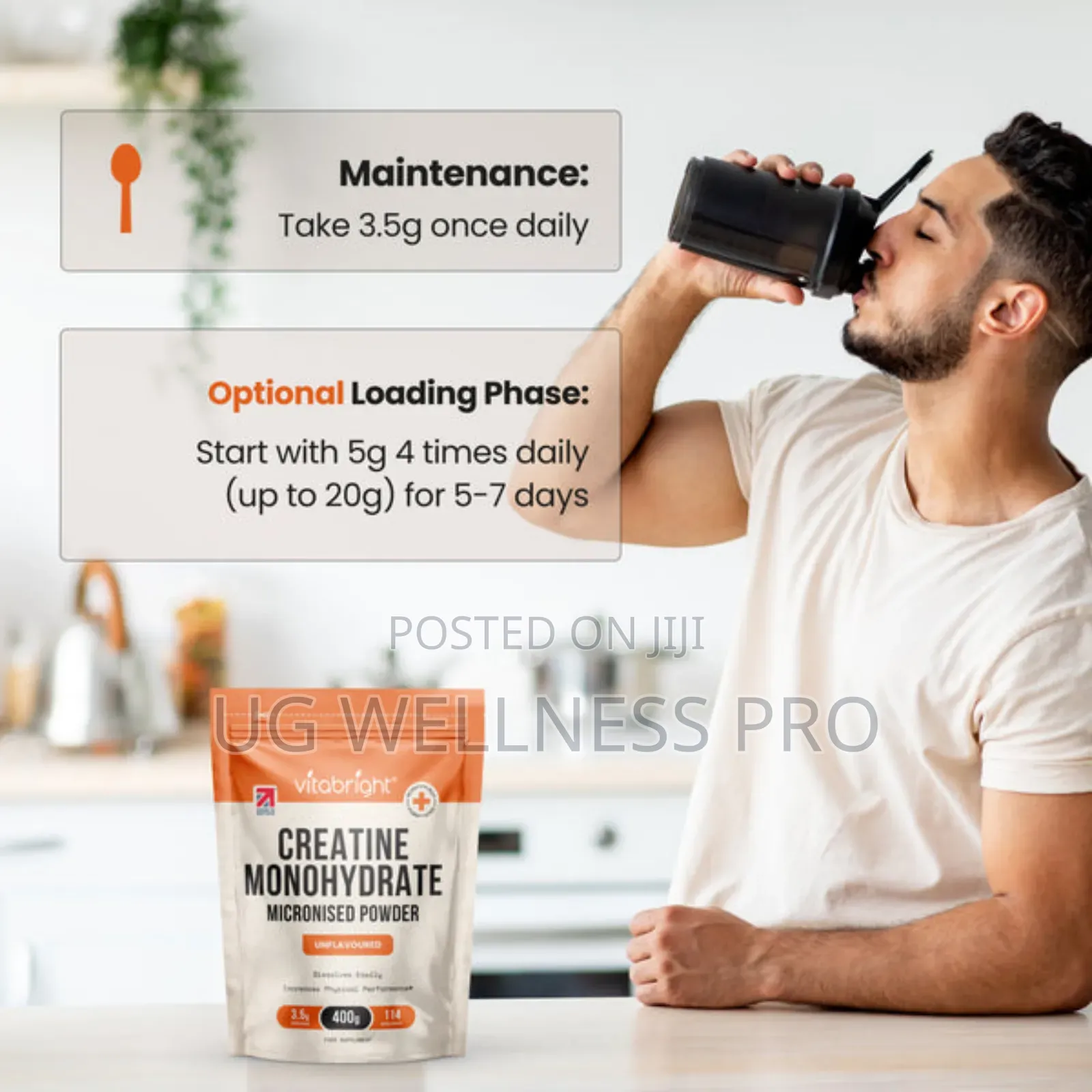 New Leaf Creatine Monohydrate Powder 400 Grams ~ 114 Day Supply