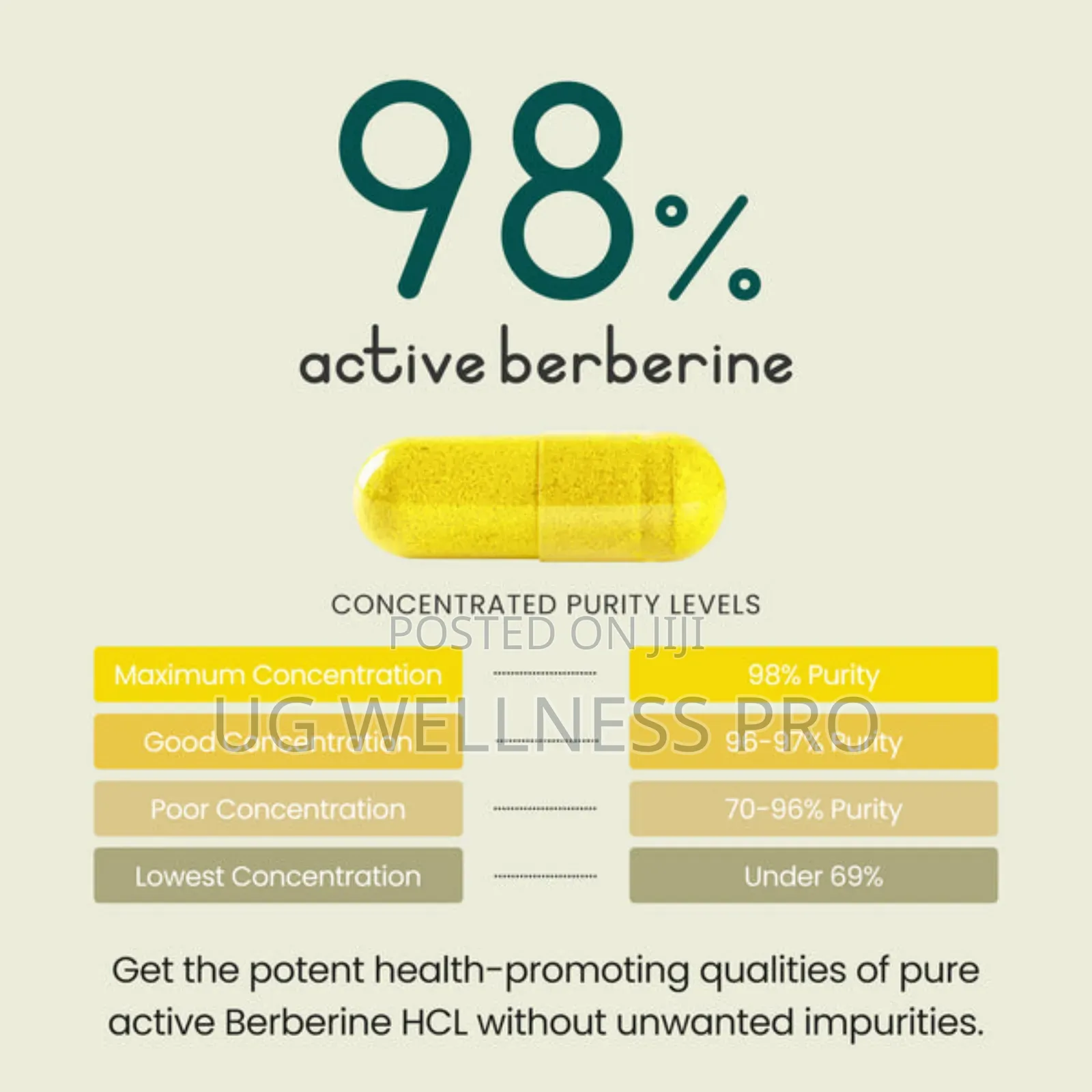 Vitabright Berberine HCL Capsules 90 Capsules ~ 1-3 Month Supply