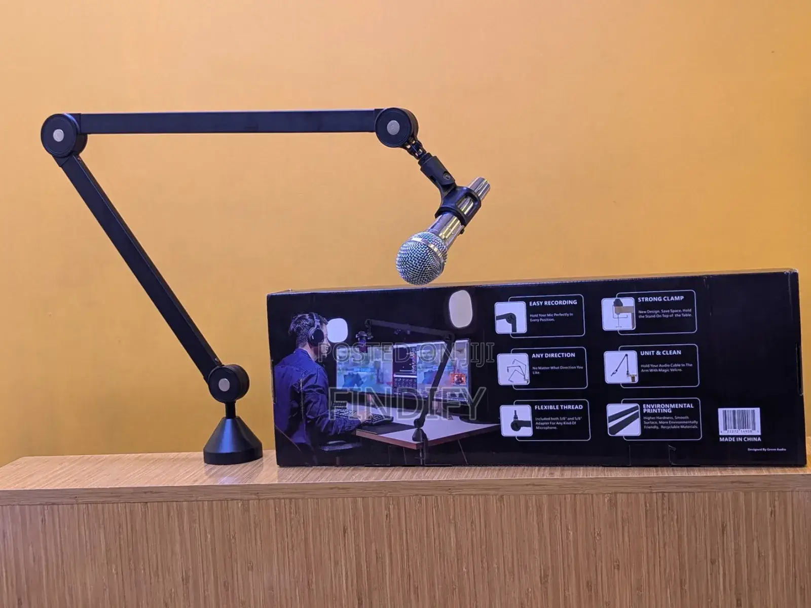 Professional Microphone Boom Arm Stand Desktop Mount