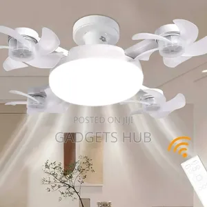 Led Ceiling Fan Light 3 Colors 5 Blades With Remote Control
