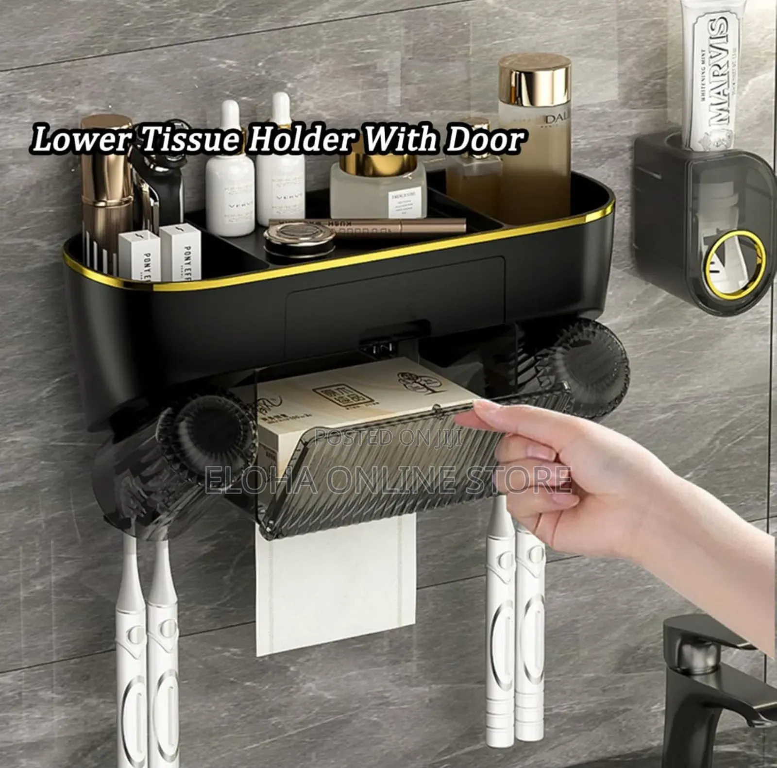 Unique Multifunctional Wall-Mounted Toothbrush Holder Organizer
