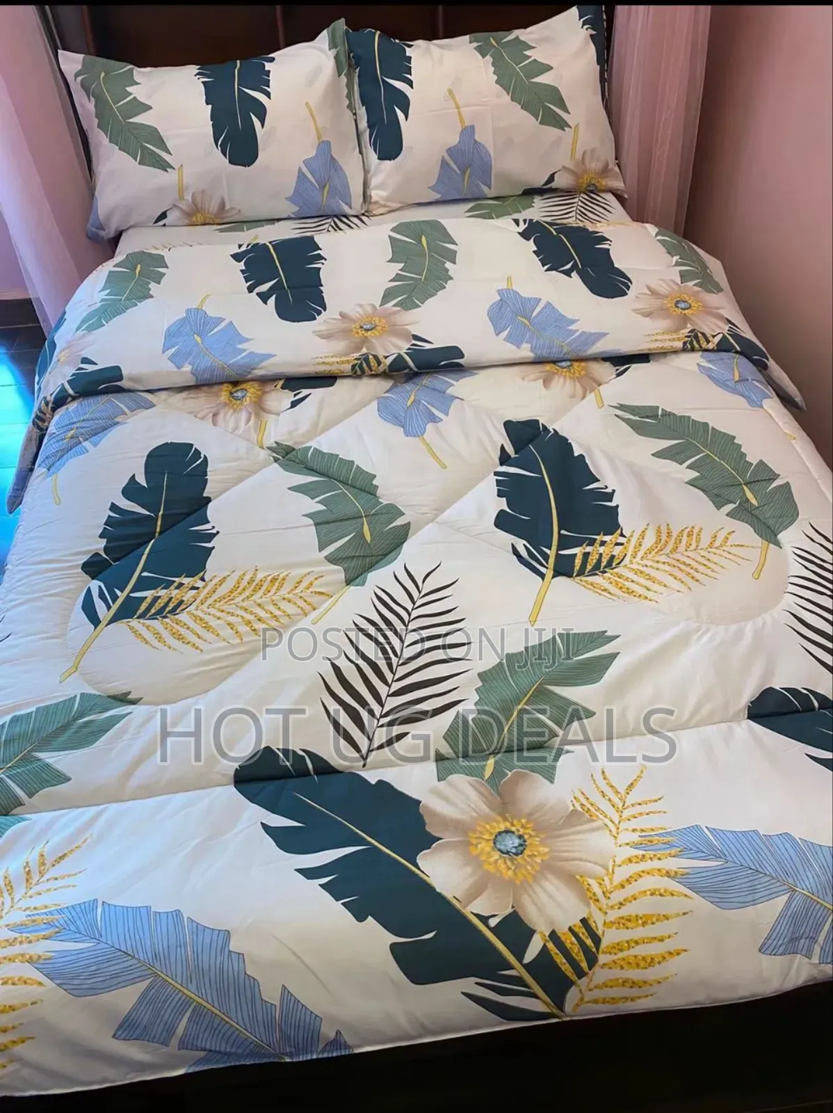 4pcs 5x6 Duvet With Bedsheet 2 Pillowcases- Multi Prints Vary