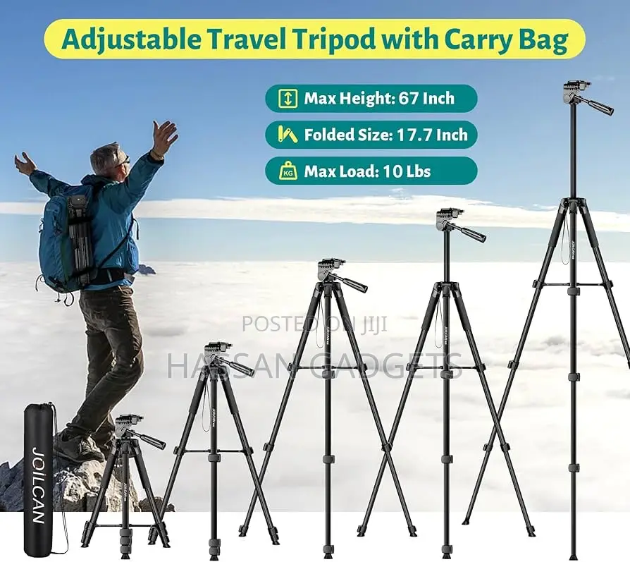 132cmtripod Travel Stand for Phone and Camera