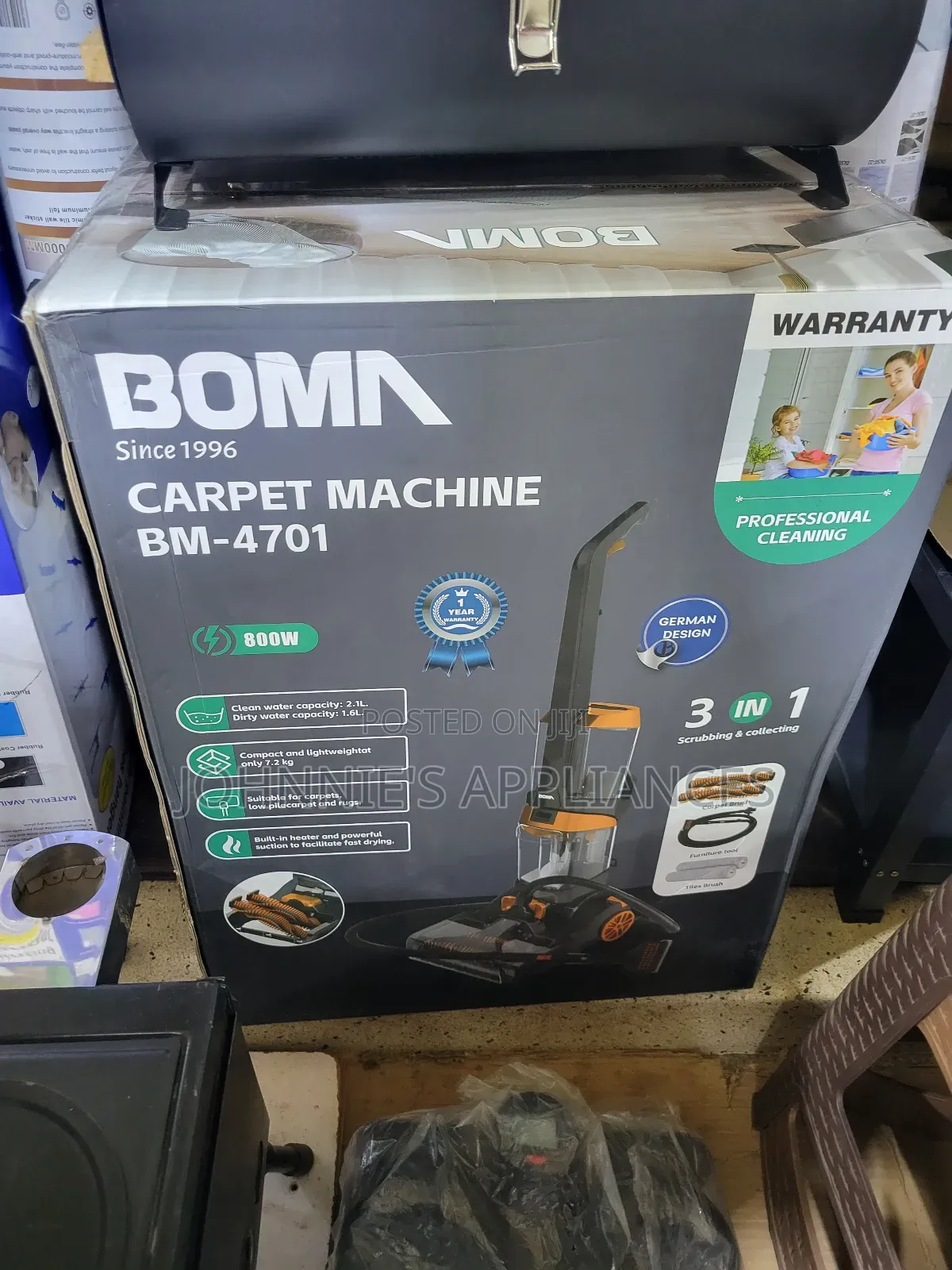 Bomn Bm-4701 3-in-1 Carpet Cleaning Machine – 800w Professional Vacuum
