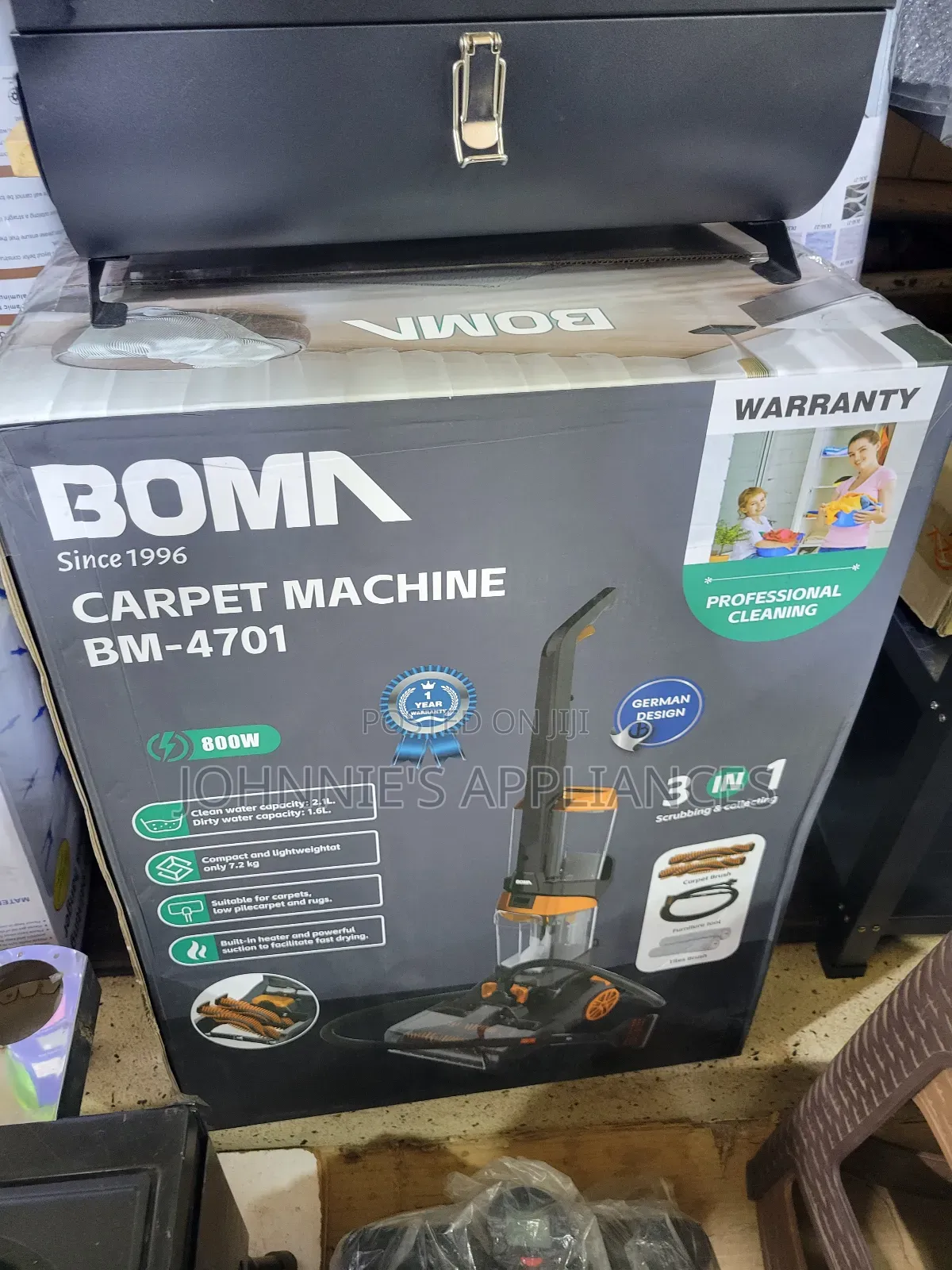 Bomn Bm-4701 3-in-1 Carpet Cleaning Machine – 800w Professional Vacuum