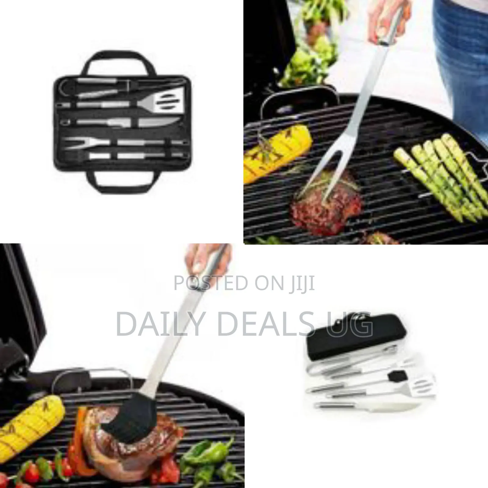Deluxe Stainless Steel BBQ Grilling Tool Set With Carrying Case