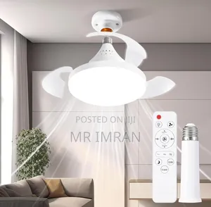 2-in-1 Socket Ceiling Fan and Led Light