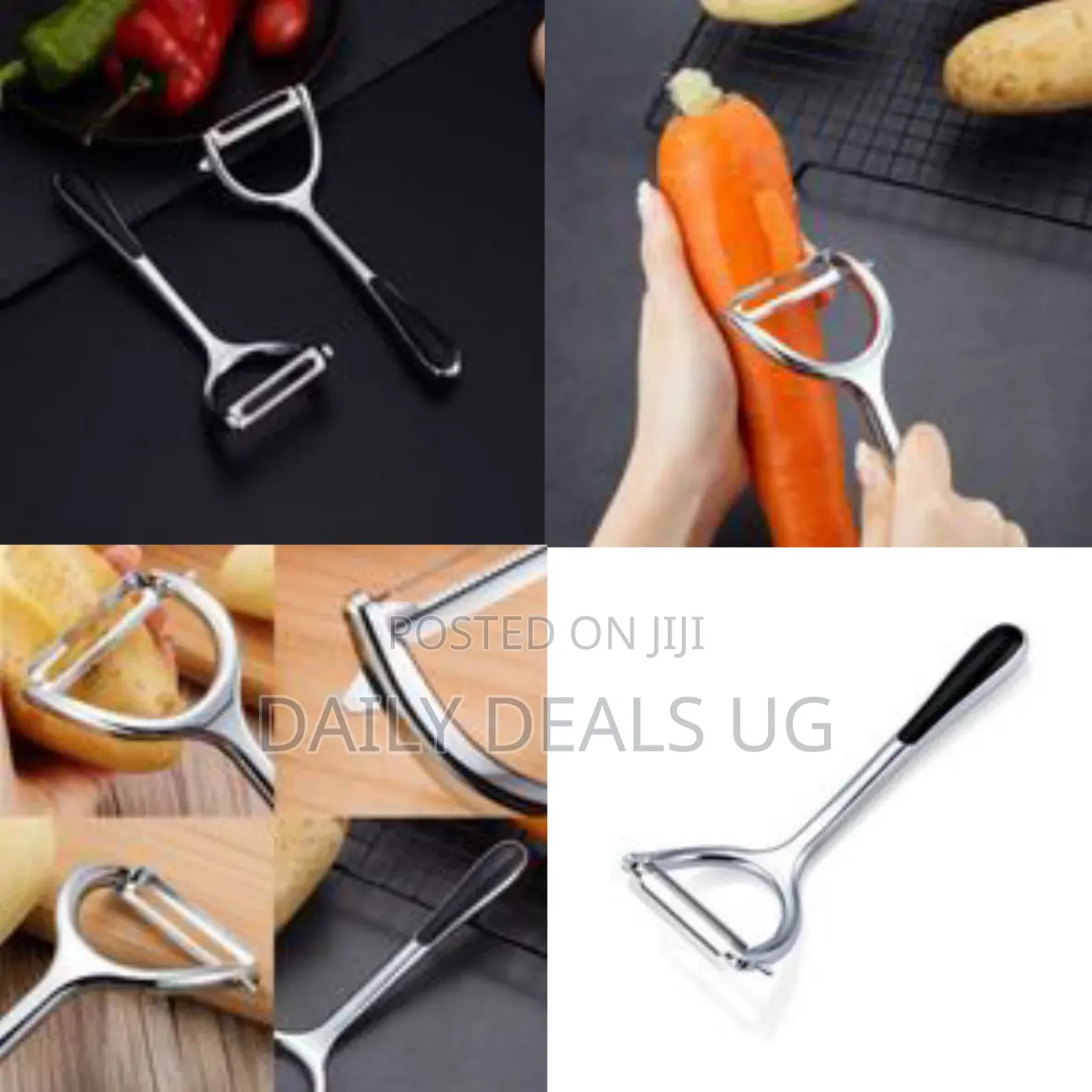 Professional Stainless Steel Y-Peeler With Ergonomic Grip - Multicolor