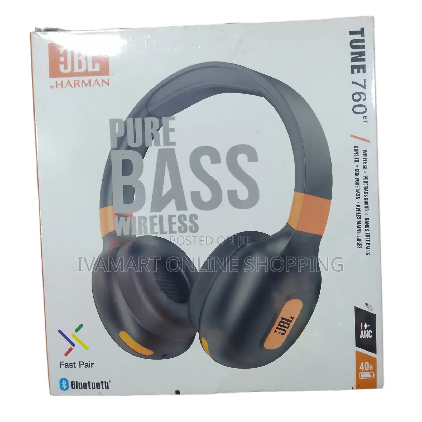 JBL Tune 760bt Pure Bass Wireless Headphones – Deep Bass.