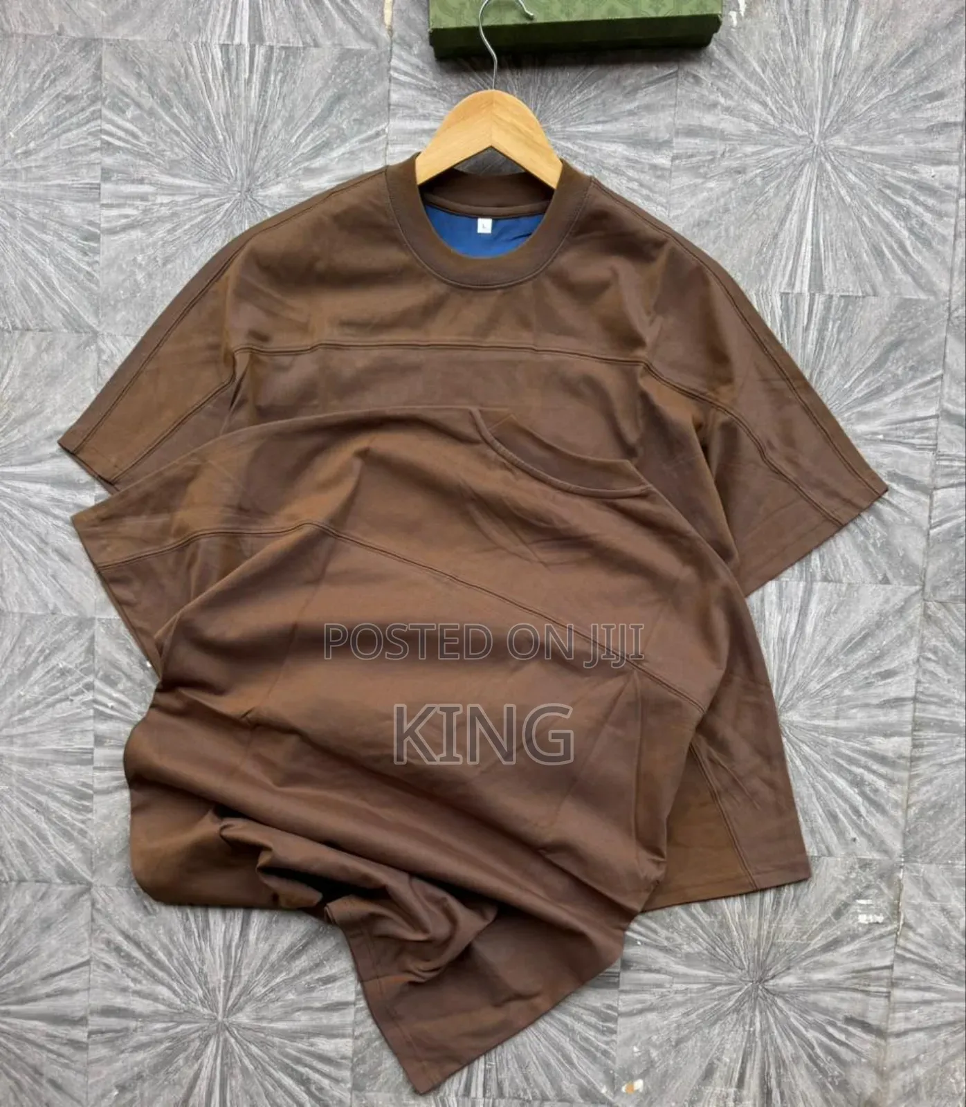 Brown, Green, Navy, Mustard Cotton-Blend T-Shirt