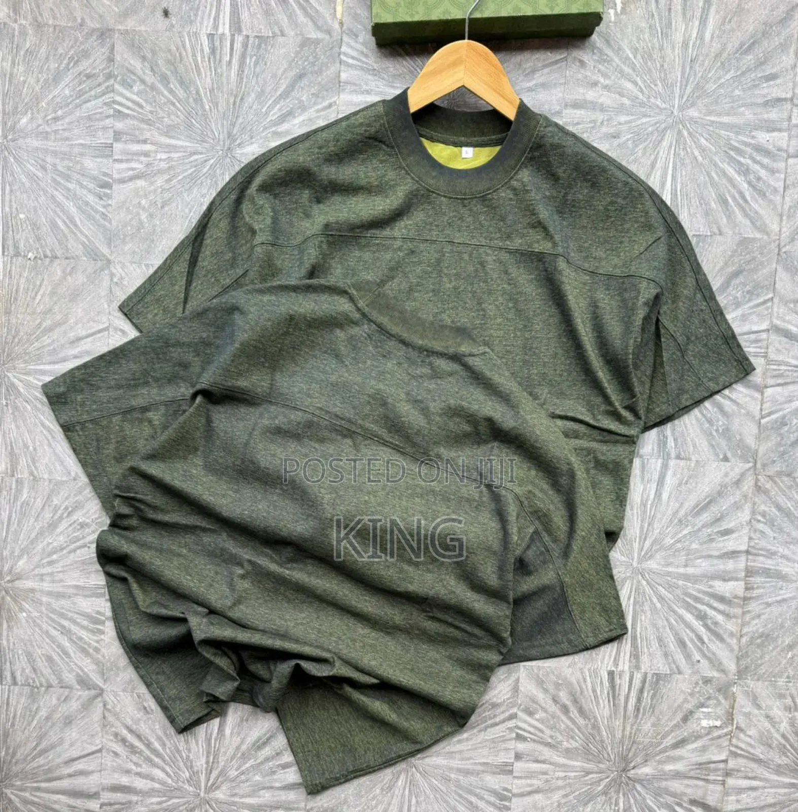 Brown, Green, Navy, Mustard Cotton-Blend T-Shirt