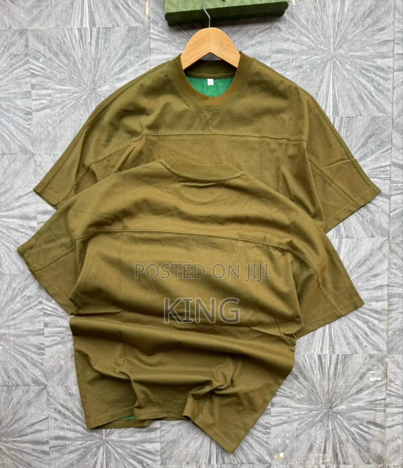 Brown, Green, Navy, Mustard Cotton-Blend T-Shirt