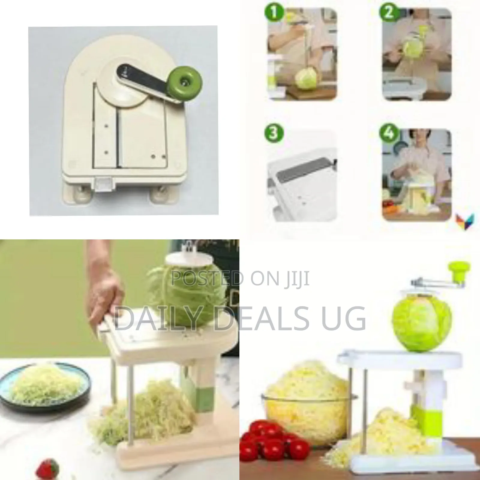 Versatile Manual Rotary Vegetable Shredder - Multicolor