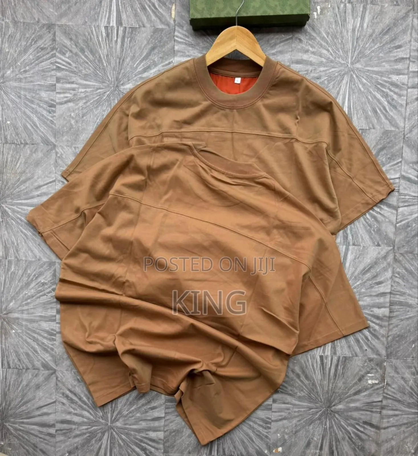 Brown, Green, Navy, Mustard Cotton-Blend T-Shirt