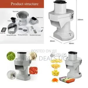 Commercial-Grade Electric Vegetable Slicer and Dicer - Multicolor