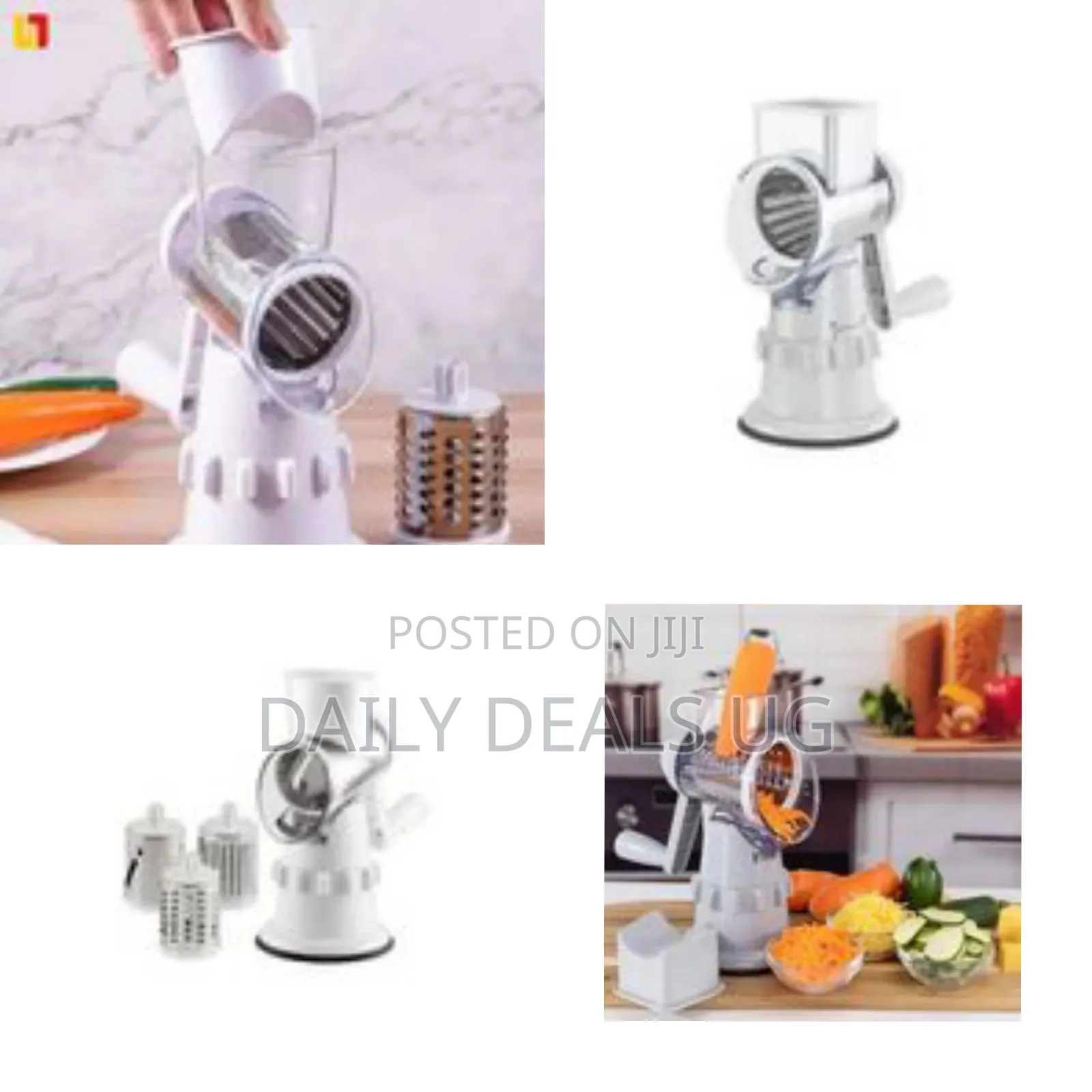 Multi-Functional Rotary Drum Vegetable Cutter and Slicer - Multicolor