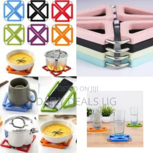 Foldable Heat-Resistant Trivet and Hot Pad Set (6 Pieces) - Multicolor