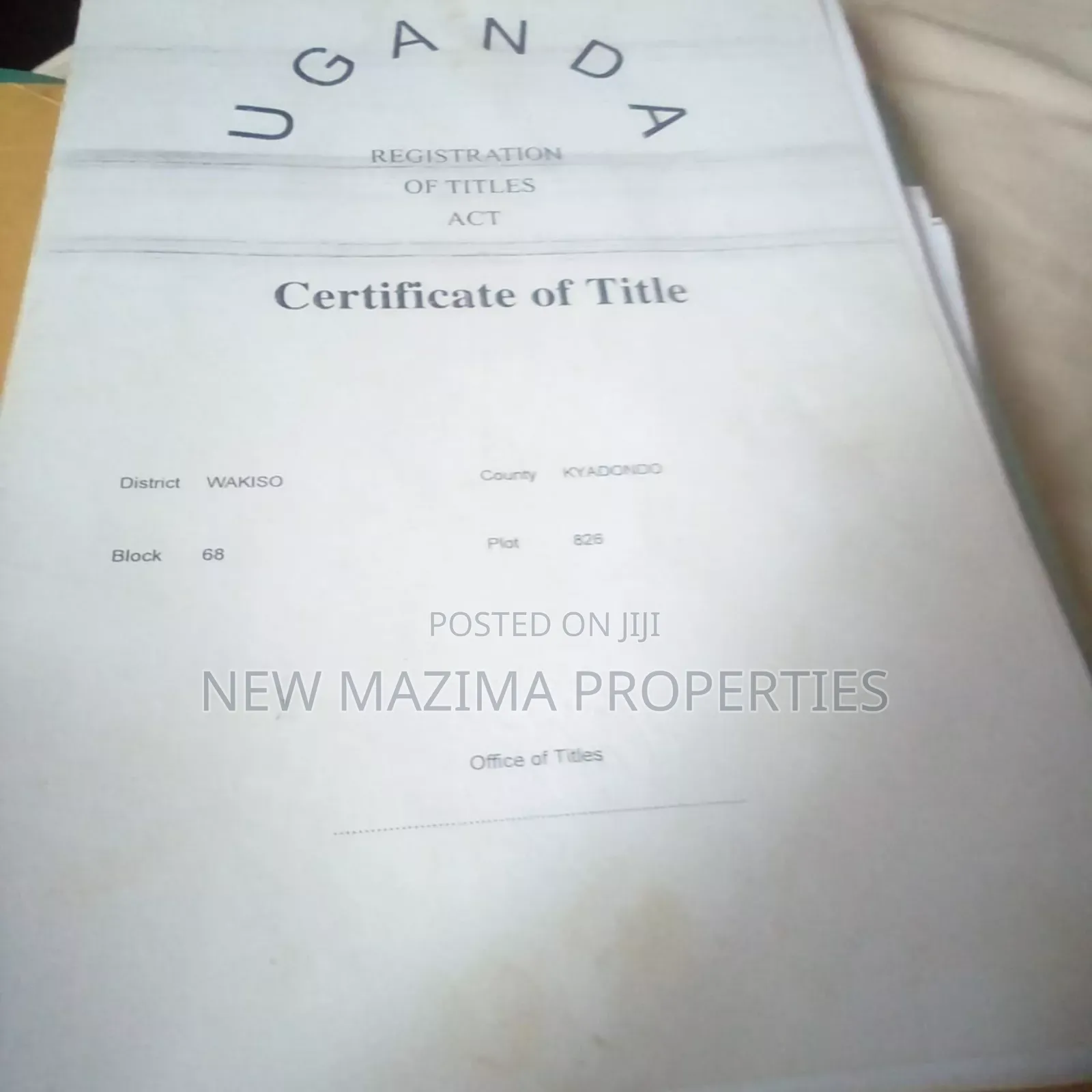 Titled Plot on Quicksale in Heart of Matuga Kavule Town