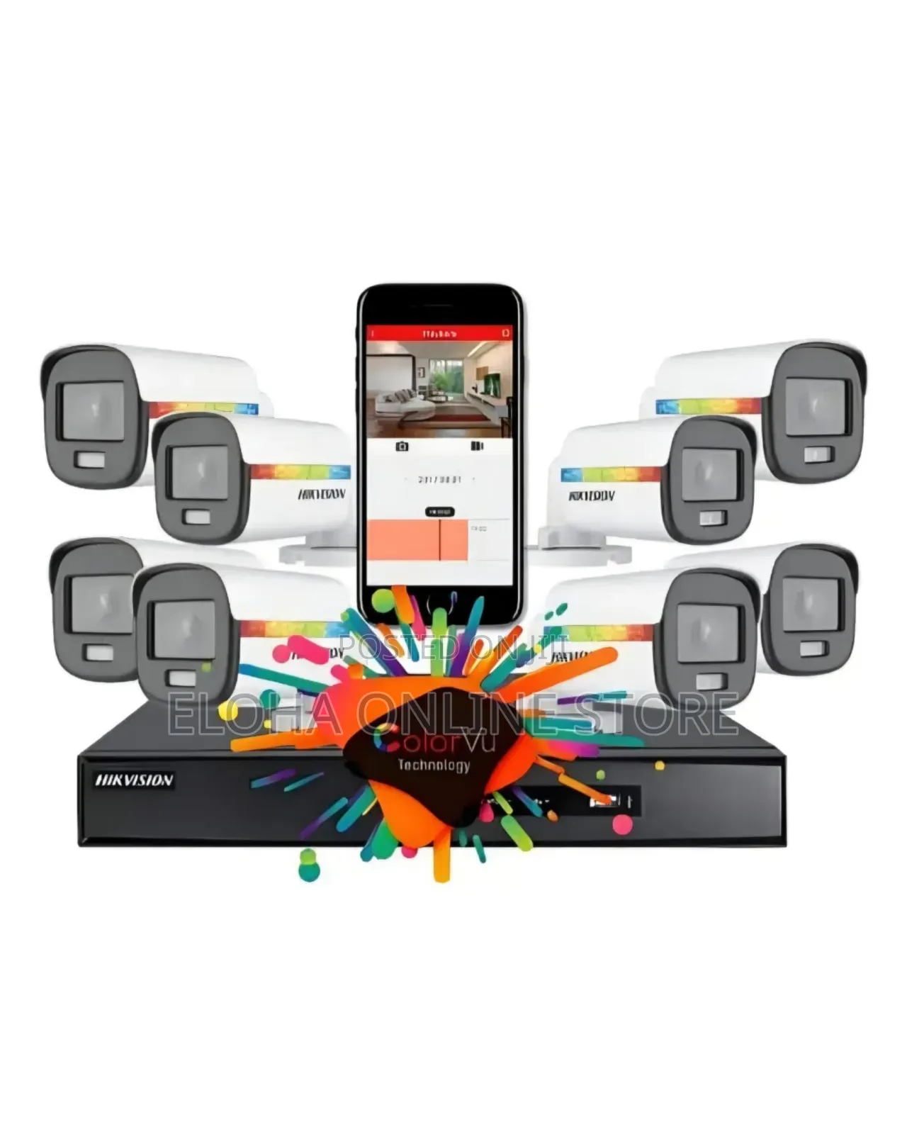 8-Channel Hikvision Colorvu Surveillance Camera