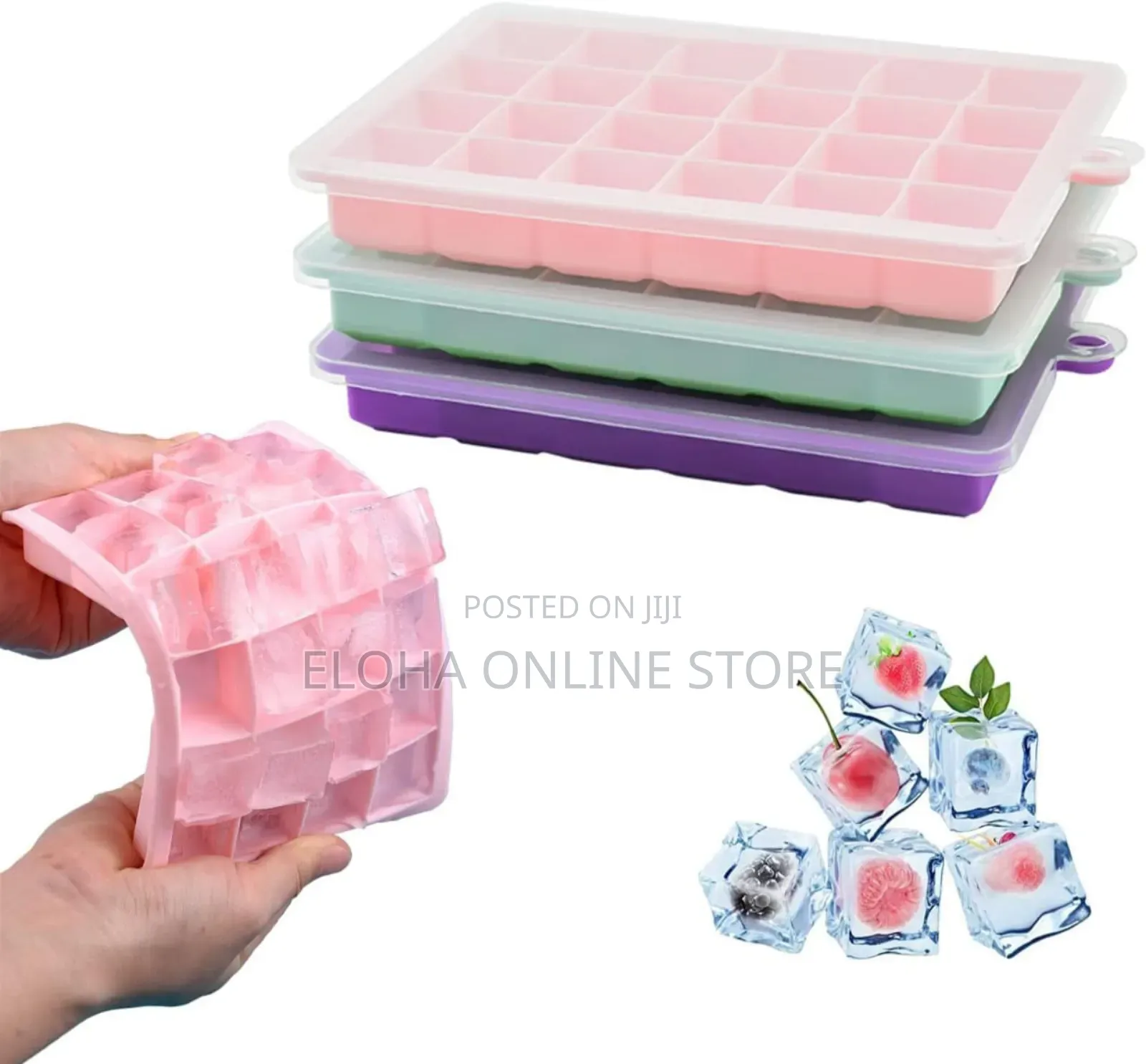 New 24-Piece Silicone Ice Cube Tray
