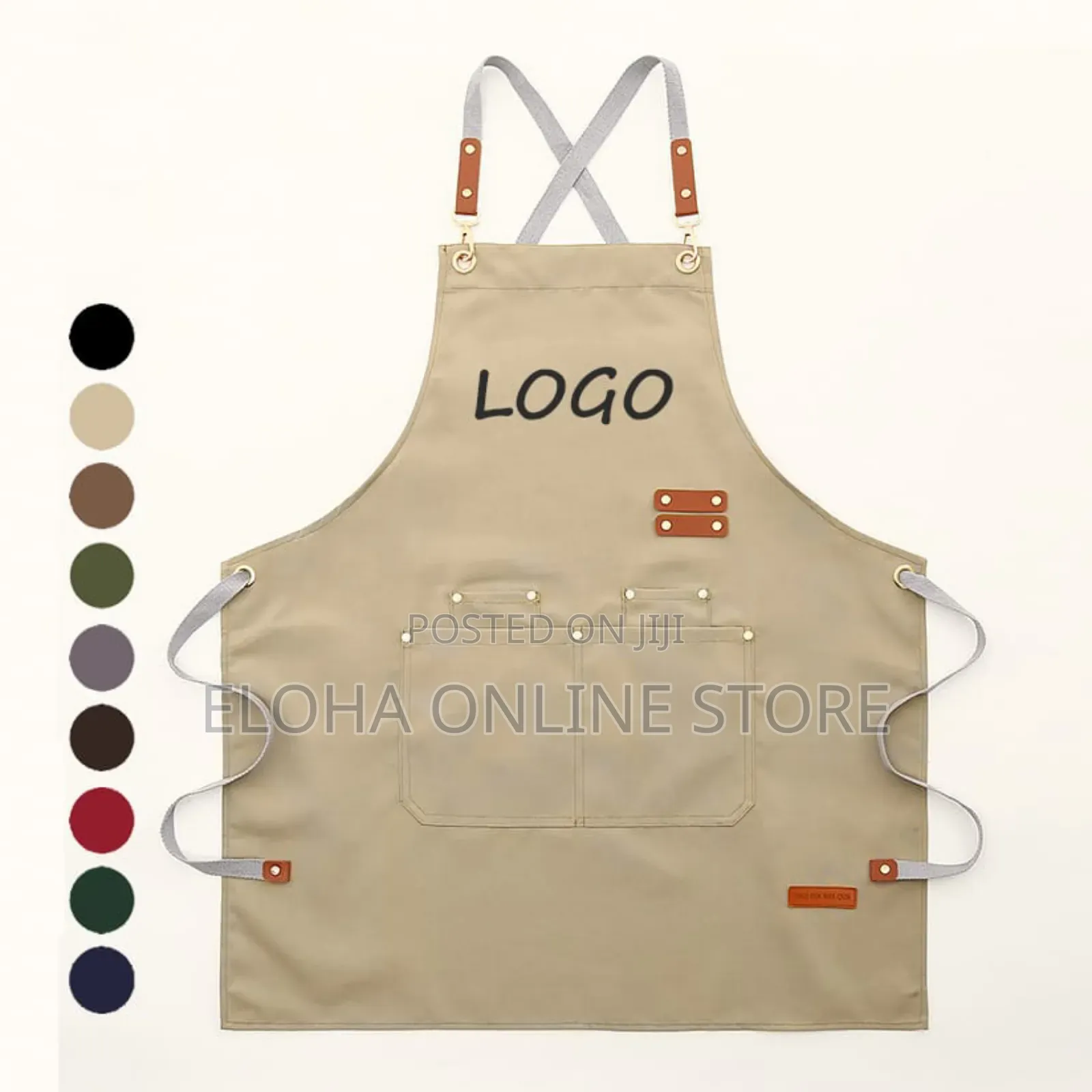 Customizable Canvas Apron With Pockets
