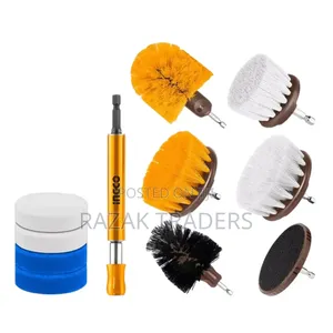 Ingco 11 PCS Cleaning Brush Set With 1/4 Inch (6.35) for Drill Machine