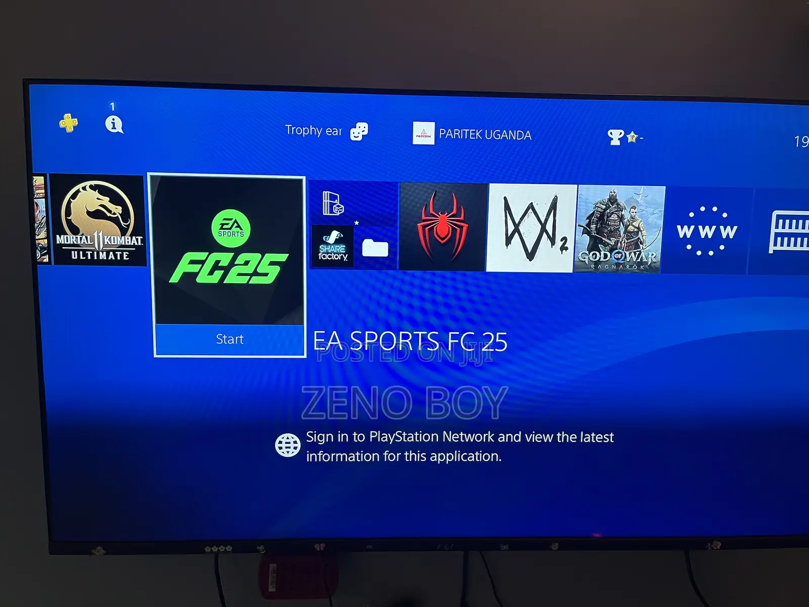 Ps4 Slim (No Controllers) 6 Games
