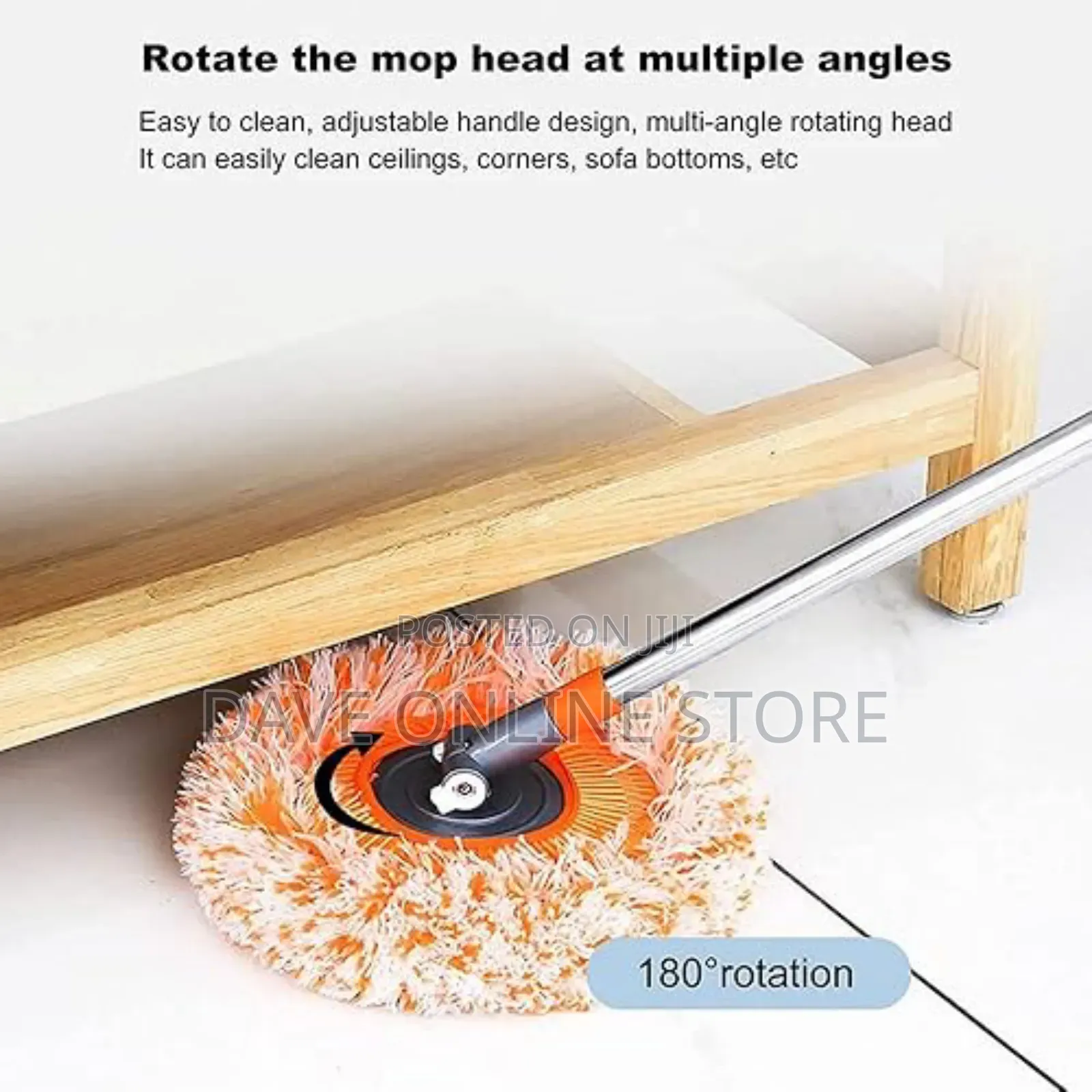 Long Handle 360° Rotatable Adjustable Cleaning Mop,