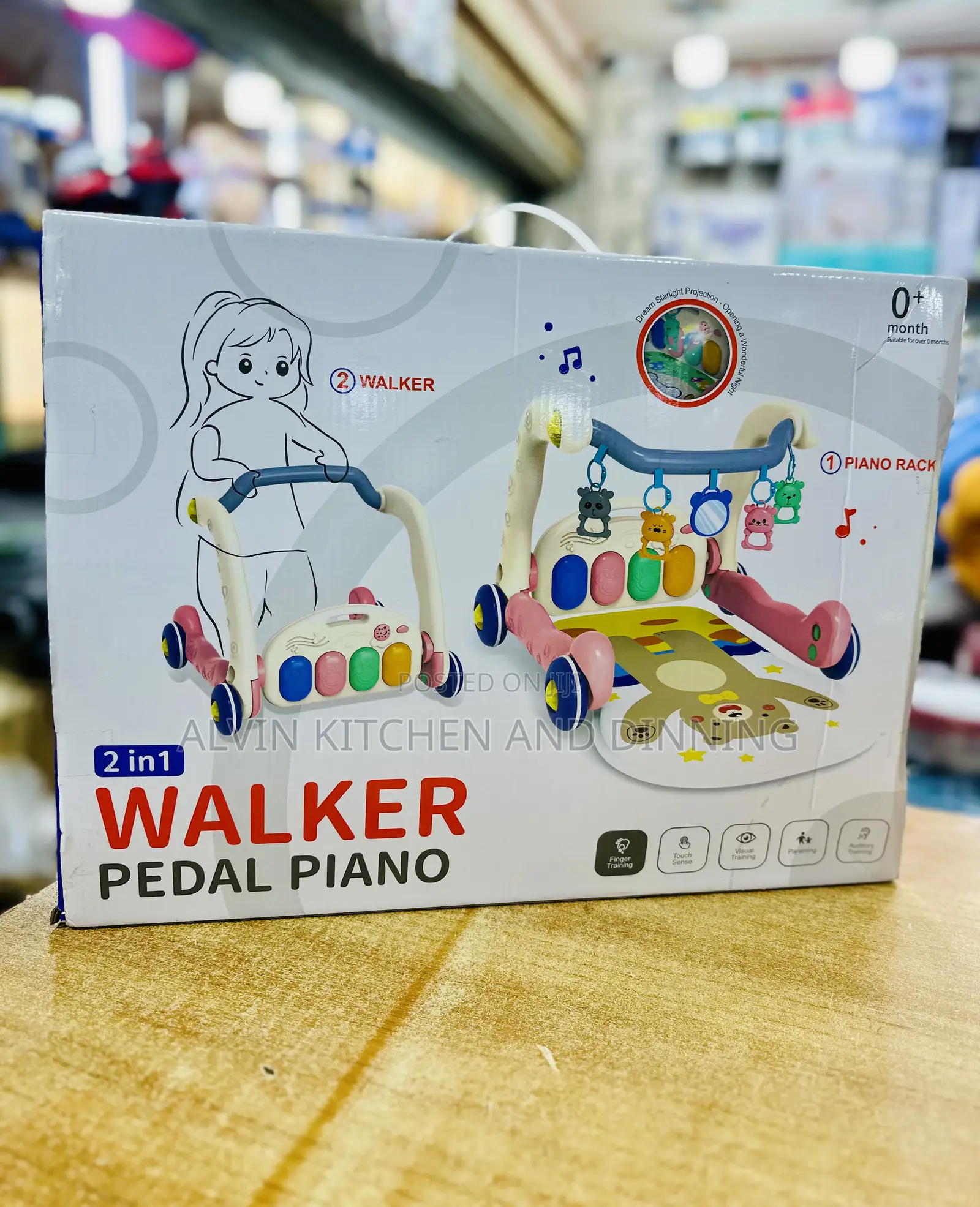 Baby Walker and Piano Gym 2in1