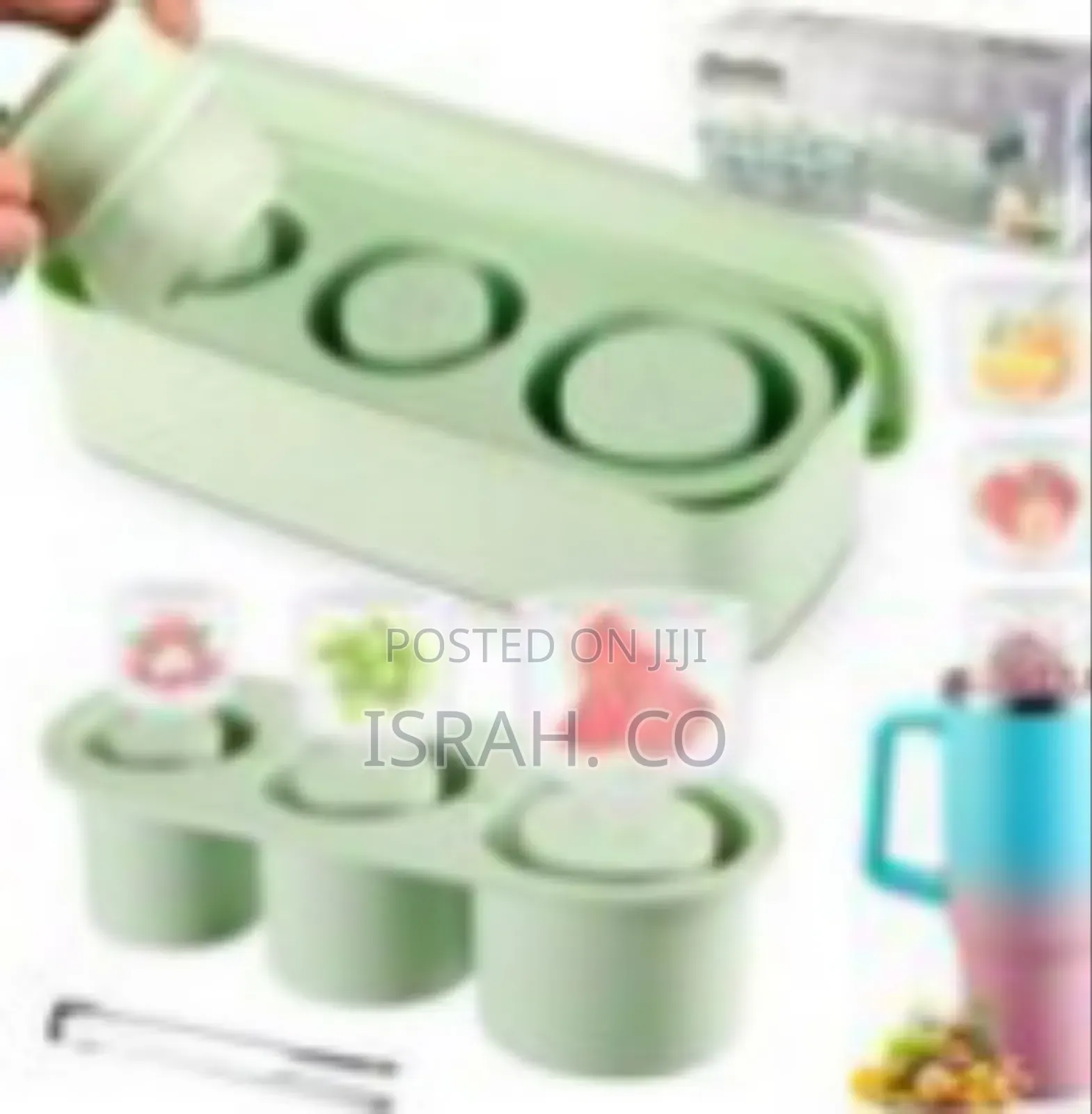 Reusable Silicone Ice Cube Tray for Tumbler Ice (Set of 3 Cylinders)