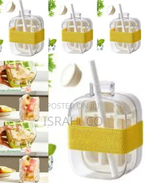 Aesthetic Square Portable Water Bottle With Built-in Ice Cube