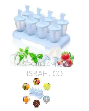 Set of 8 Reusable Popsicle Molds With Fun Giraffe Handlesand Drip Tray