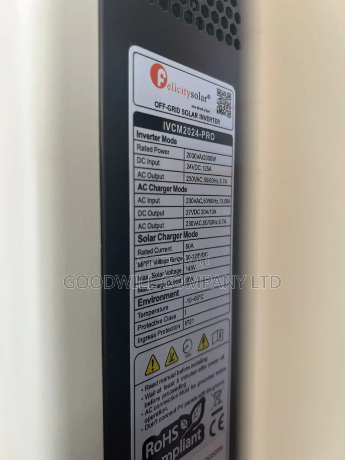 2000w / 2kva Felicity Hybrid Inverter Green Energy