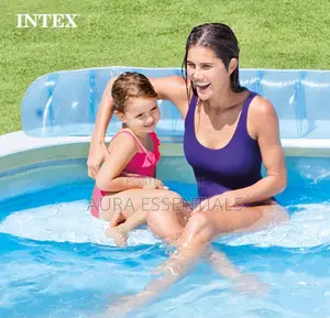 Intex Huge Inflatable Kids Blow Up Swim Center Family Lounge Pool