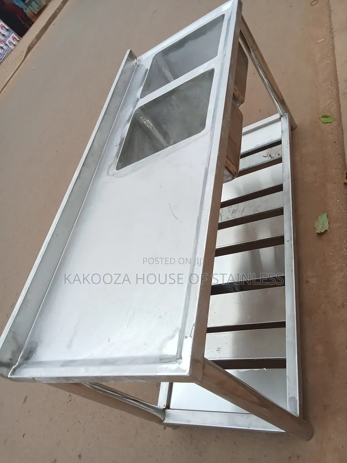 Commercial Stainless Steel Sink With Shelve Down