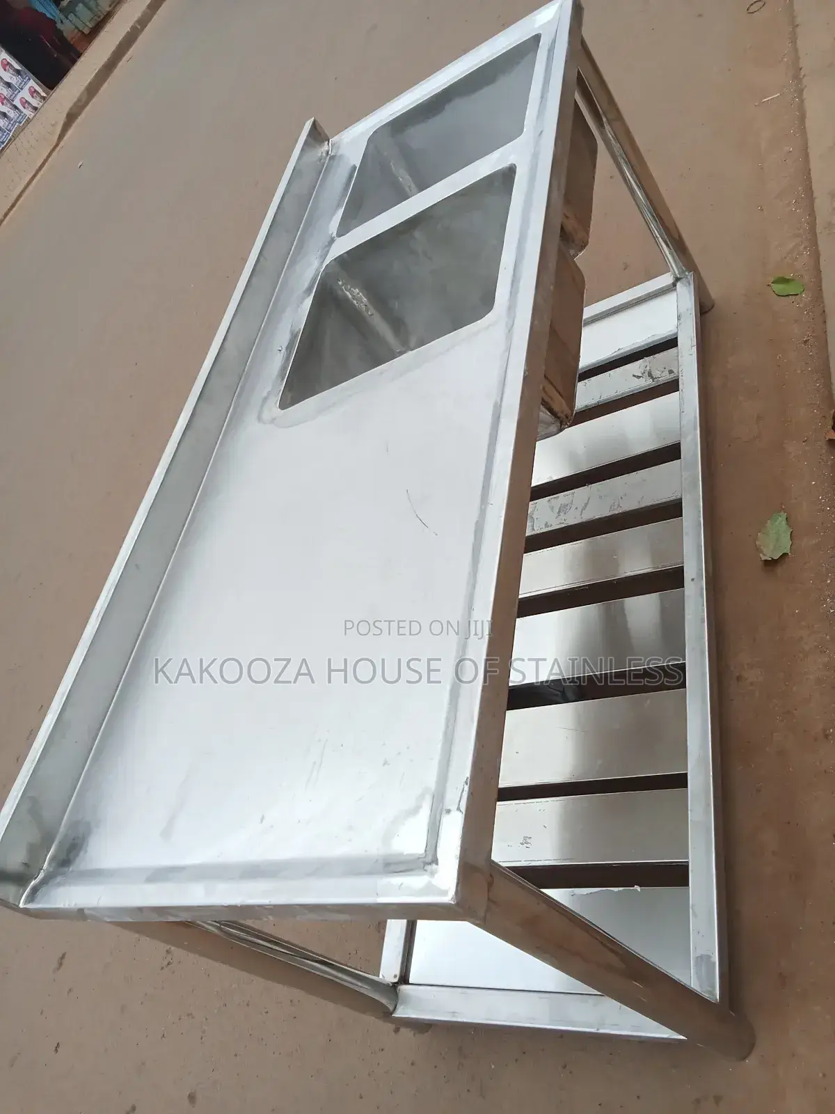 Commercial Stainless Steel Sink With Shelve Down