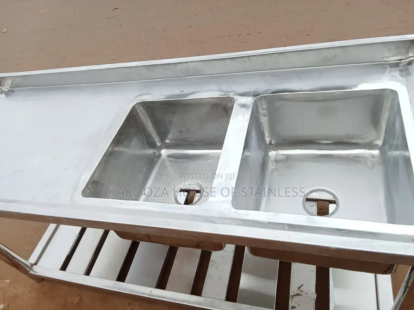 Commercial Stainless Steel Sink With Shelve Down
