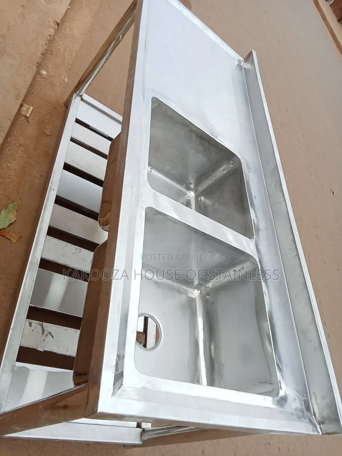 Commercial Stainless Steel Sink With Shelve Down