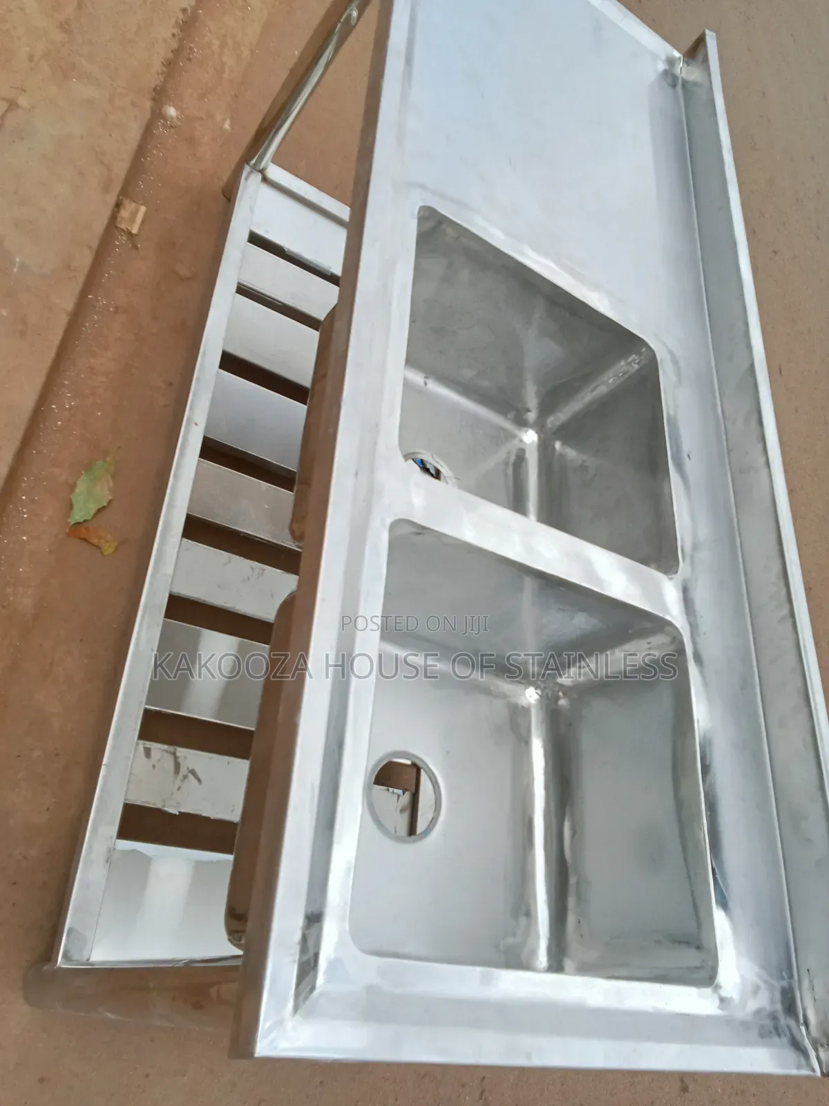 Commercial Stainless Steel Sink With Shelve Down
