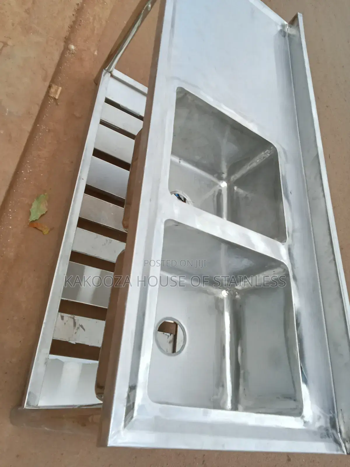 Commercial Stainless Steel Sink With Shelve Down