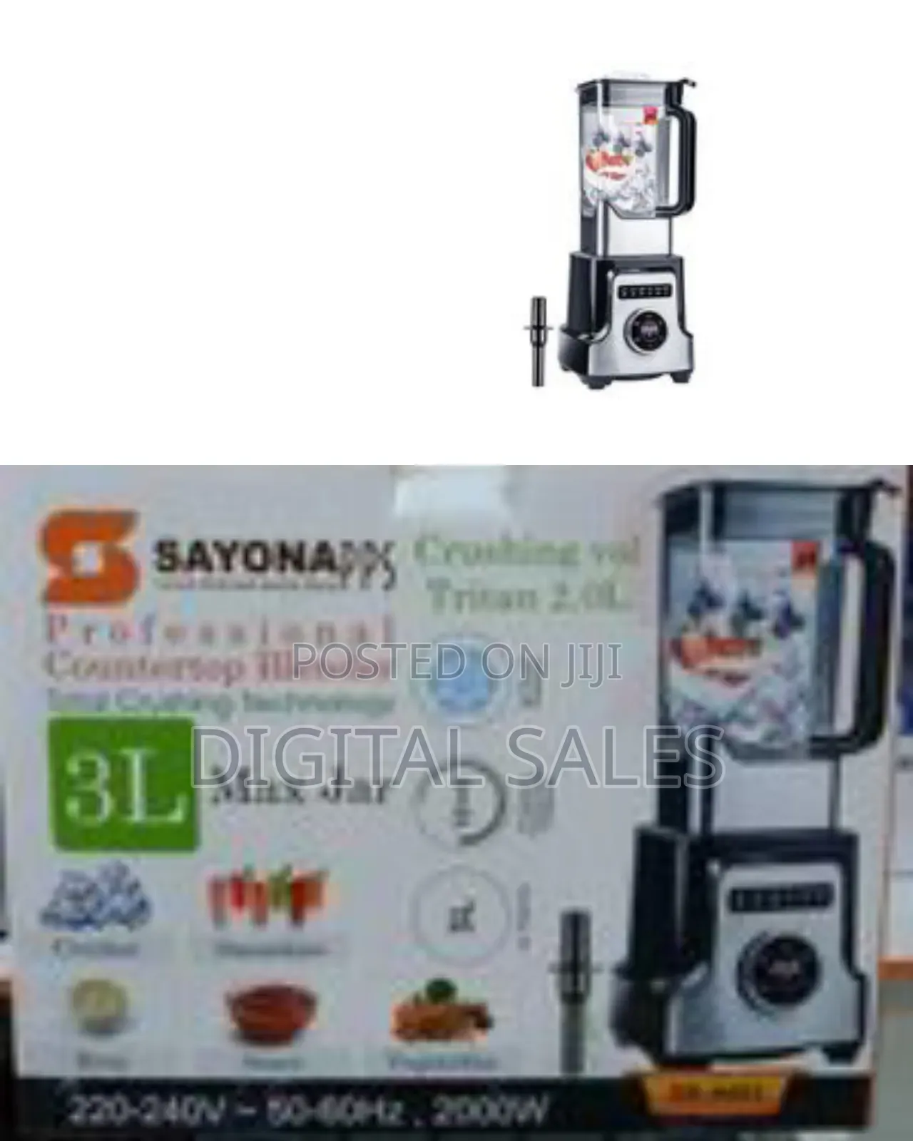 Sayonapps Commercial Blender, 3 Liters