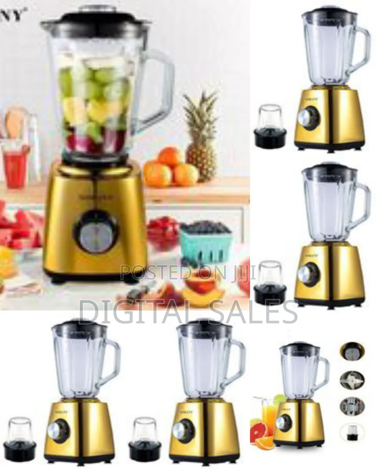 Sokany Professional Kitchen Blender With Glass Jar
