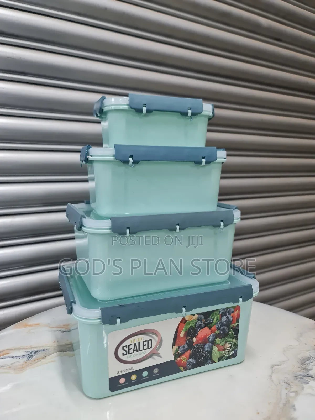 4pcs Airtight Plastic Food Storage Containers