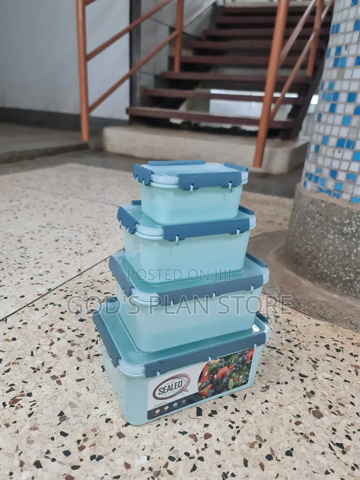 4pcs Airtight Plastic Food Storage Containers