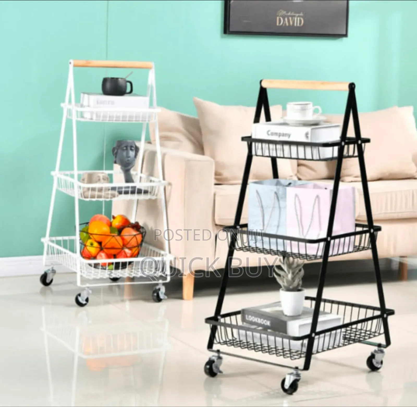 3-tier Multipurpose Rolling Storage Trolley