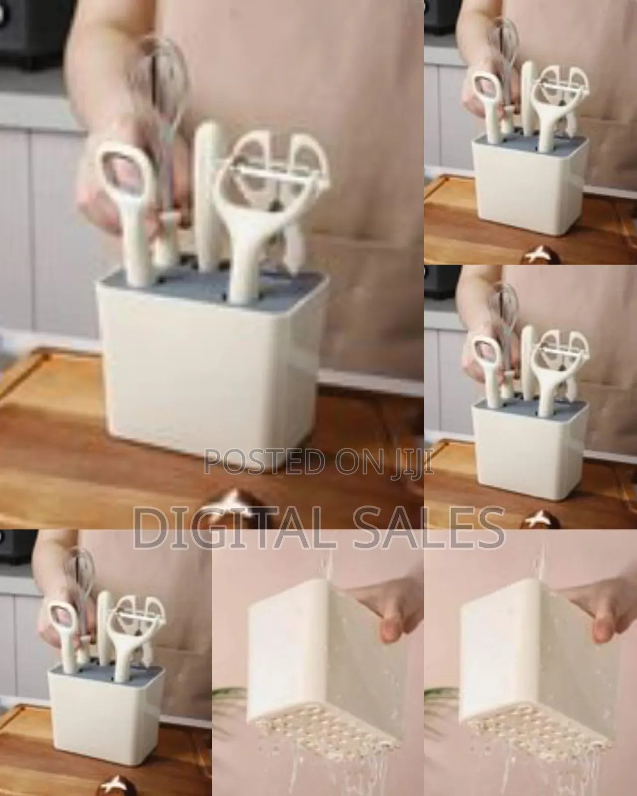 Minimalist Kitchen Utensil Set With Integrated Storage Caddy