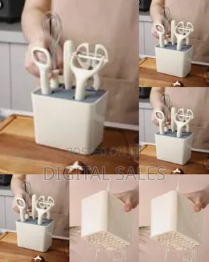 Minimalist Kitchen Utensil Set With Integrated Storage Caddy